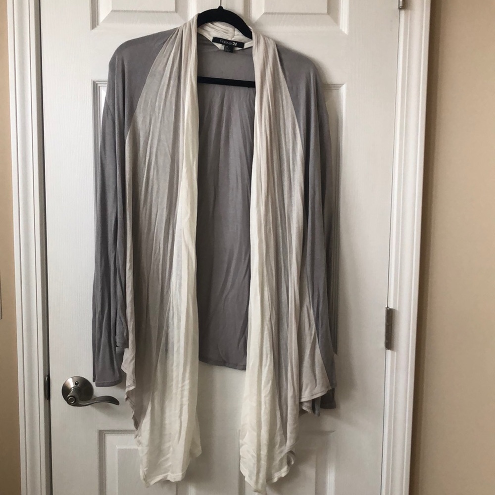 Grey ombré long sleeve cardigan